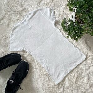 SKIMS Summer Mesh T-Shirt White XS Sheer Lightweight Short Sleeve Top